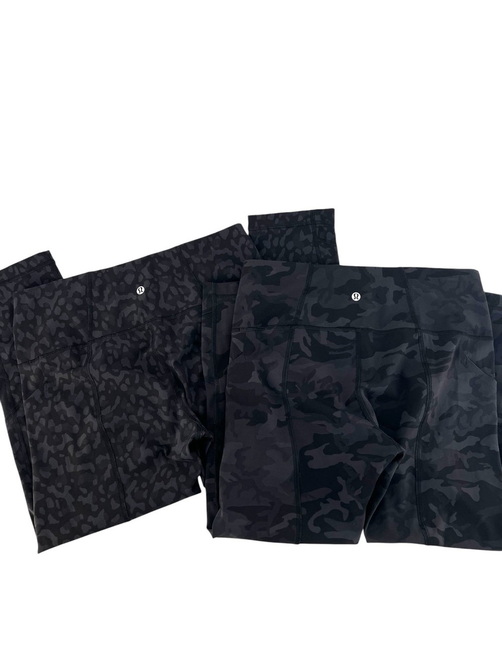 Lululemon Pace Rival High-Rise Crop 22" Sz 8 Lot o4 2 Black Camo Running Sporty